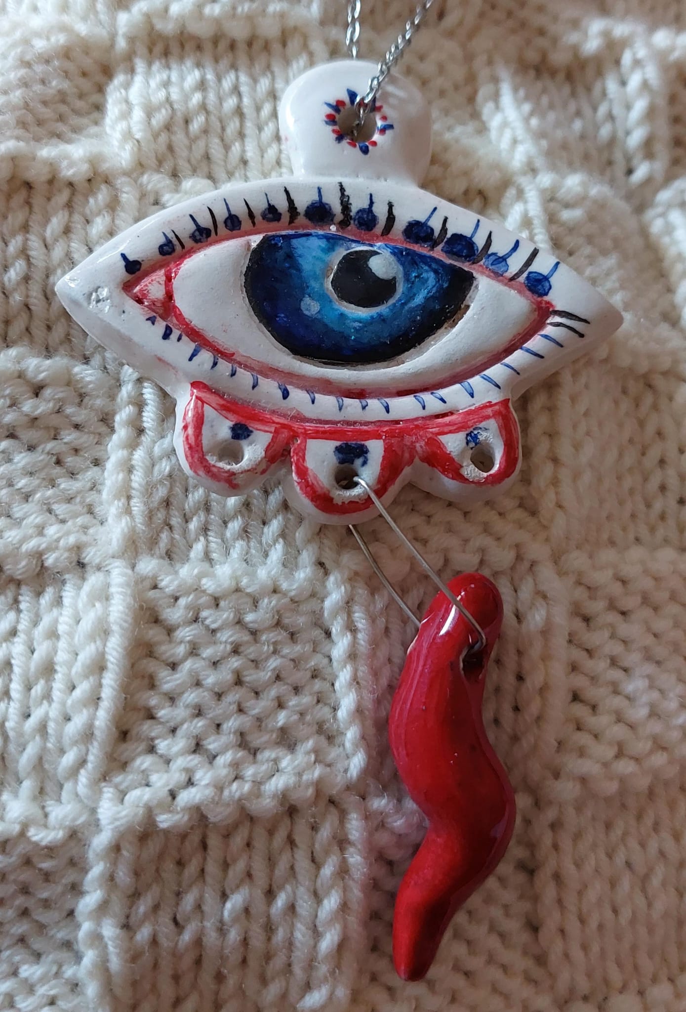 Amuleto Occhio (bianco) - AFNAKAFNA